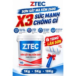 [HÀNG CHÍNH HÃNG] Sơn Chống Rỉ Sắt Thép, Kim Loại, Tôn – Bảo Vệ Chống Ăn Mòn, Tăng Độ Bền Bề Mặt ZTEC Z600 1