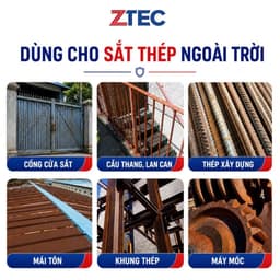 [HÀNG CHÍNH HÃNG] Sơn Chống Rỉ Sắt Thép, Kim Loại, Tôn – Bảo Vệ Chống Ăn Mòn, Tăng Độ Bền Bề Mặt ZTEC Z600 6