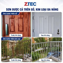 [HÀNG CHÍNH HÃNG] Sơn Chống Rỉ Sắt Thép, Kim Loại, Tôn – Bảo Vệ Chống Ăn Mòn, Tăng Độ Bền Bề Mặt ZTEC Z600 3