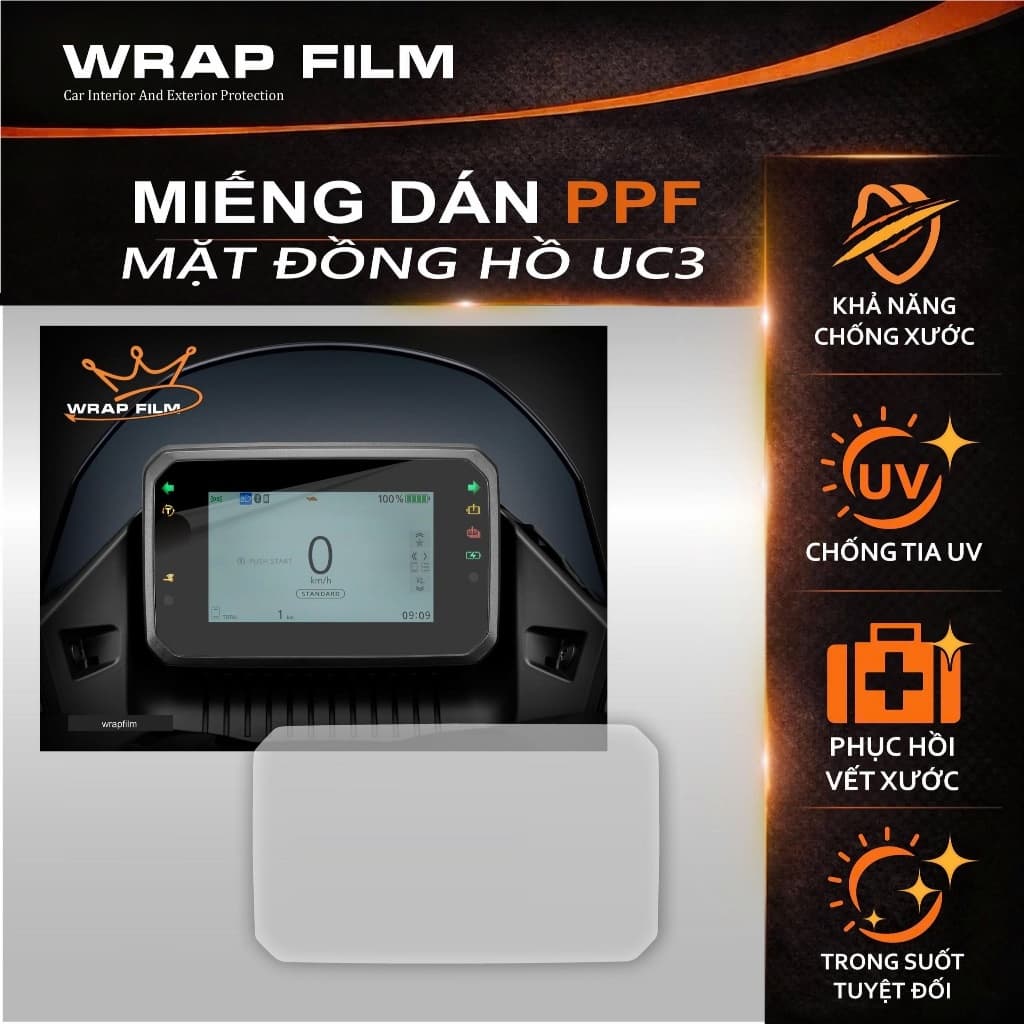 PPF TPU 7.5mil Bảo vệ vệ màn hình Honda UC3, PPF phục hồi vết xước dăm