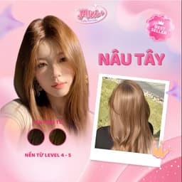 Thuốc nhuộm tóc tại nhà,  Thuốc nhuộm tóc Màu NÂU TÂY không tẩy |  Cheeng+ 1