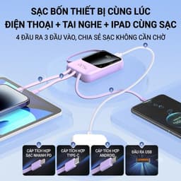 Pin sạc dự phòng 22.5W màn hình LED hỗ trợ Apple Type-C Android dung lượng 10000mAh / 20000mAh ( S03) 2