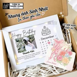 Khung ảnh SINH NHẬT để bàn in ảnh theo yêu cầu có khung ảnh quà tặng sinh nhật cho nữ nam bạn bè handmade 1