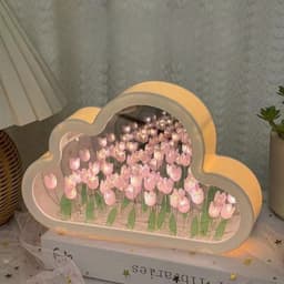 Đèn Ngủ Tulip hình Đám Mây Gương Trang Trí. LMS 5