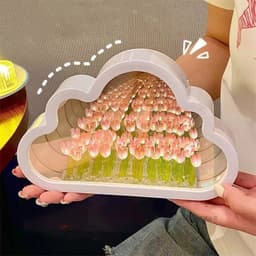 Đèn Ngủ Tulip hình Đám Mây Gương Trang Trí. LMS 3