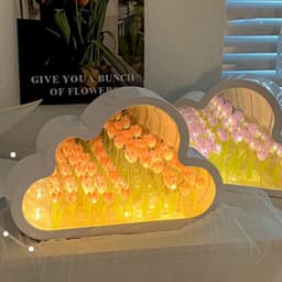 Đèn Ngủ Tulip hình Đám Mây Gương Trang Trí. LMS 8