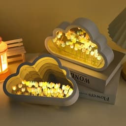 Đèn Ngủ Tulip hình Đám Mây Gương Trang Trí. LMS 7