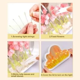 Đèn Ngủ Tulip hình Đám Mây Gương Trang Trí. LMS 2