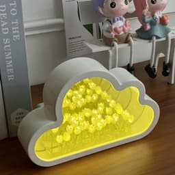 Đèn Ngủ Tulip hình Đám Mây Gương Trang Trí. LMS 9