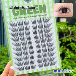 Mi Giả Mèo Con K53 Tia Mắt Ướt Độ Dài 11-14mm GREEN Thủy Mi 2
