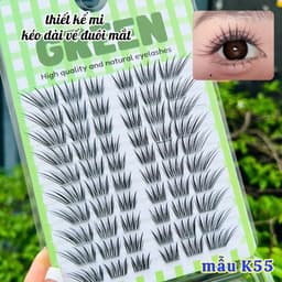 Mi Giả Mèo Con K53 Tia Mắt Ướt Độ Dài 11-14mm GREEN Thủy Mi 3