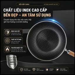 Chảo Tổ Ong (Đáy Sâu) Cán Gỗ Có Nắp 20cm và 32cm/ (Đáy Bằng) 28cm/ 2 Quai/ Lồng Sâu 18cm. LM 2