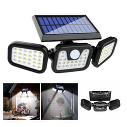 Đèn Năng Lượng Mặt Trời 3 Đầu 122 LED, Đèn Cảm Biến Chuyển Động Ngoài Trời Chống Nước, Chiếu Sáng Sân Vườn 9