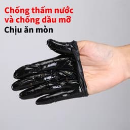 Hộp 100 chiếc Găng Tay Cao Su Không Bột Đen và Hộp 30 Găng Tay Rửa Chén Bằng PVC Mỏng Beesung. LMS 5