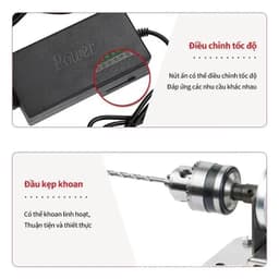 Máy mài đánh bóng điều chỉnh tốc độ 2 đá. LMS 4