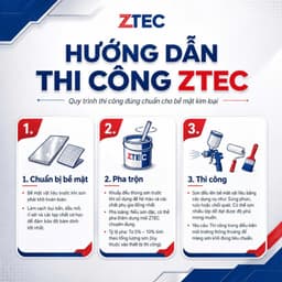 Sơn Mạ Kẽm 1 Thành Phần ZTEC – Sơn Trực Tiếp Trên Tôn, Inox, Nhôm, Sắt Thép, Bám Dính Cao, Khô Nhanh Z600 4