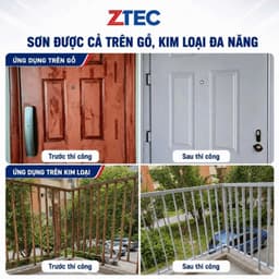 Sơn Mạ Kẽm 1 Thành Phần ZTEC – Sơn Trực Tiếp Trên Tôn, Inox, Nhôm, Sắt Thép, Bám Dính Cao, Khô Nhanh Z600 9