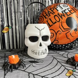 Giỏ Nhựa Hình Con Ma Đầu Lâu Đựng Kẹo Cho Bé Trang Trí Lễ Hội Tiệc Hóa Trang Halloween 4