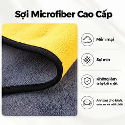 Combo 20 Khăn Lau Đa Năng Microfiber 30x30cm Thấm Hút Nhanh Không Xơ Lau Bếp Kính Ô Tô Nhà Cửa Đa Năng 3
