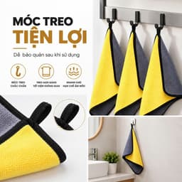 Combo 20 Khăn Lau Đa Năng Microfiber 30x30cm Thấm Hút Nhanh Không Xơ Lau Bếp Kính Ô Tô Nhà Cửa Đa Năng 5