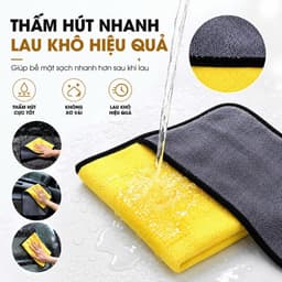 Combo 20 Khăn Lau Đa Năng Microfiber 30x30cm Thấm Hút Nhanh Không Xơ Lau Bếp Kính Ô Tô Nhà Cửa Đa Năng 4
