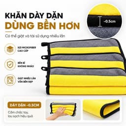 Combo 20 Khăn Lau Đa Năng Microfiber 30x30cm Thấm Hút Nhanh Không Xơ Lau Bếp Kính Ô Tô Nhà Cửa Đa Năng 8
