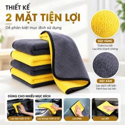 Combo 20 Khăn Lau Đa Năng Microfiber 30x30cm Thấm Hút Nhanh Không Xơ Lau Bếp Kính Ô Tô Nhà Cửa Đa Năng 7