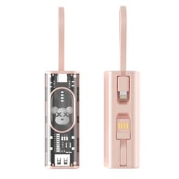 Pin Sạc Dự Phòng Mini Cute Tích Hợp Dây Cáp Sạc Nhanh - Cục Sạc Dự Phòng Trong Suốt  Cho iPhone / Adroid (S02) 6