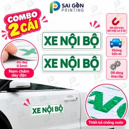 [SGP] Combo 2 Decal Nam Châm Xe Nội Bộ 35x10cm Gắn Xe Ô Tô, Biển Nhận Diện Xe Công Ty Dễ Tháo Lắp 1