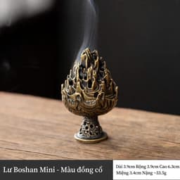 Lư Xông Trầm Mini Bằng Đồng Nhiều Kiểu Dáng Trang Trí Phòng Trà, Không Gian Thiền 3