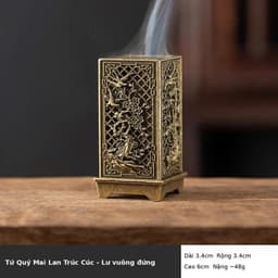 Lư Xông Trầm Mini Bằng Đồng Nhiều Kiểu Dáng Trang Trí Phòng Trà, Không Gian Thiền 5