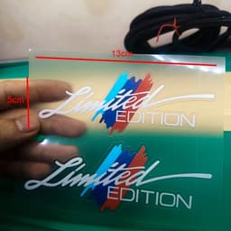 Bộ 2 Tem Nhựa Nổi Limited 3 màu dán trang trí xe các loại 4