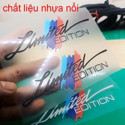 Bộ 2 Tem Nhựa Nổi Limited 3 màu dán trang trí xe các loại 2