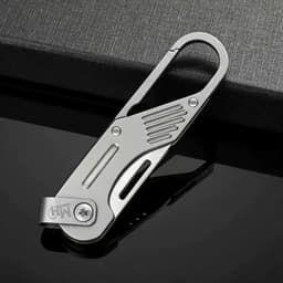Móc Khóa Titan Đa Năng Tích Hợp Công Cụ Khui Thùng Bưu Phẩm Mini EDC Cao Cấp - Phụ Kiện Cắt Gọt Mở Thùng Hàng Gấp Gọn 2