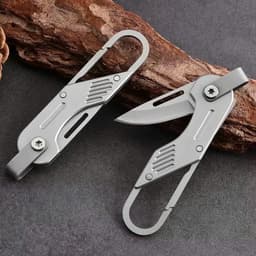 Móc Khóa Titan Đa Năng Tích Hợp Công Cụ Khui Thùng Bưu Phẩm Mini EDC Cao Cấp - Phụ Kiện Cắt Gọt Mở Thùng Hàng Gấp Gọn 3