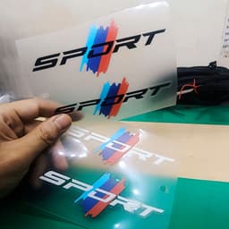 Bộ 2 Tem Nhựa Nổi Sport 3 màu dán trang trí xe các loại 1