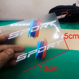 Bộ 2 Tem Nhựa Nổi Sport 3 màu dán trang trí xe các loại 5