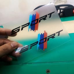 Bộ 2 Tem Nhựa Nổi Sport 3 màu dán trang trí xe các loại 6