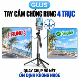 Gậy chụp ảnh X5 Pro Max kéo dài 1M83 đa năng cao cấp, Gậy chụp ảnh 3 chân có điều khiển, Tripod điện thoại - GULIS 4