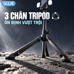Gậy chụp ảnh X5 Pro Max kéo dài 1M83 đa năng cao cấp, Gậy chụp ảnh 3 chân có điều khiển, Tripod điện thoại - GULIS 8