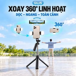 Gậy chụp ảnh X5 Pro Max kéo dài 1M83 đa năng cao cấp, Gậy chụp ảnh 3 chân có điều khiển, Tripod điện thoại - GULIS 6