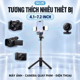 Gậy chụp ảnh X5 Pro Max kéo dài 1M83 đa năng cao cấp, Gậy chụp ảnh 3 chân có điều khiển, Tripod điện thoại - GULIS 7
