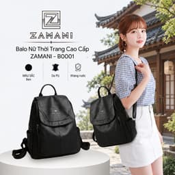 Balo Nữ Da PU Mềm Thích Hợp Đi Học Đi Chơi Hàng Nội Địa Trung ZAMANI BAG Nhập Khẩu B0001 1