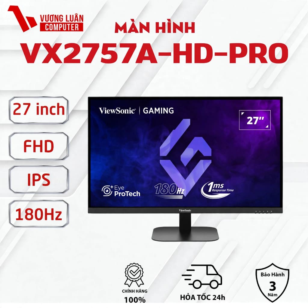 Màn hình VIEWSONIC VX2757A-HD-PRO 180Hz 27 inch IPS FHD 1ms -Chính Hãng