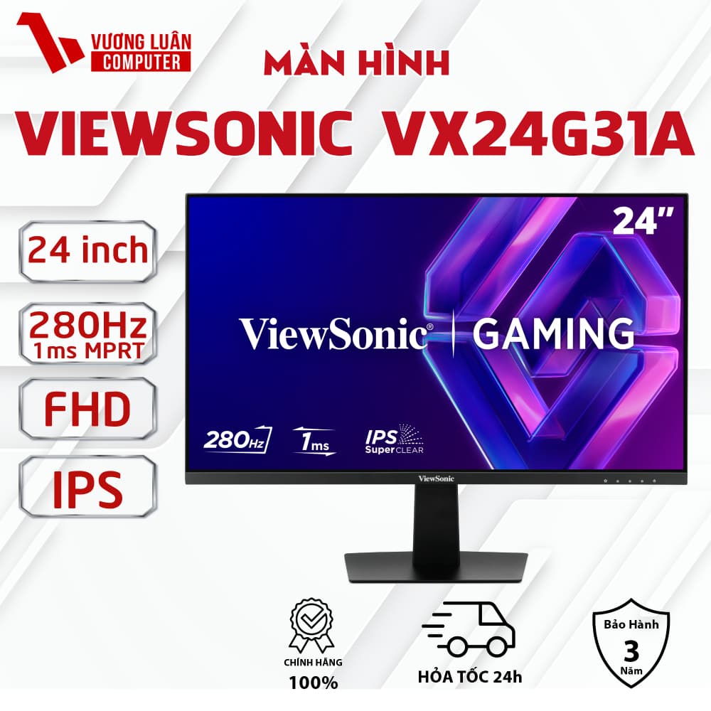 Màn hình ViewSonic VX24G31A 24 inch FHD 280Hz 1ms MPRT IPS SuperClear Gaming Chính Hãng