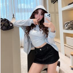 Chân Váy Jean Ngắn Túi Hộp Form A CHEZI HOUSE Dáng Chữ A Tôn Dáng Vải Denim Đẹp Style Hàn Quốc #8912 Màu Xanh Than 2