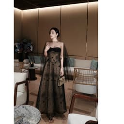 CHOUCHOU ĐẦM ĐEN ÁNH NHŨ THỜI TRANG THIẾT KẾ 3