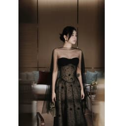 CHOUCHOU ĐẦM ĐEN ÁNH NHŨ THỜI TRANG THIẾT KẾ 2