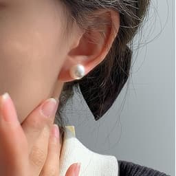 Bông Tai Ngọc Trai Tròn 8mm, Khuyên Tai Nụ Ngọc Trai Trắng Nhỏ Xinh Thanh Lịch Phong Cách Hàn Quốc Cho Nữ CEM Xinh 1