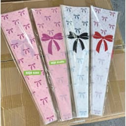 50 cái túi đựng hoa 1 bông hoạ tiết Hình Nơ 2